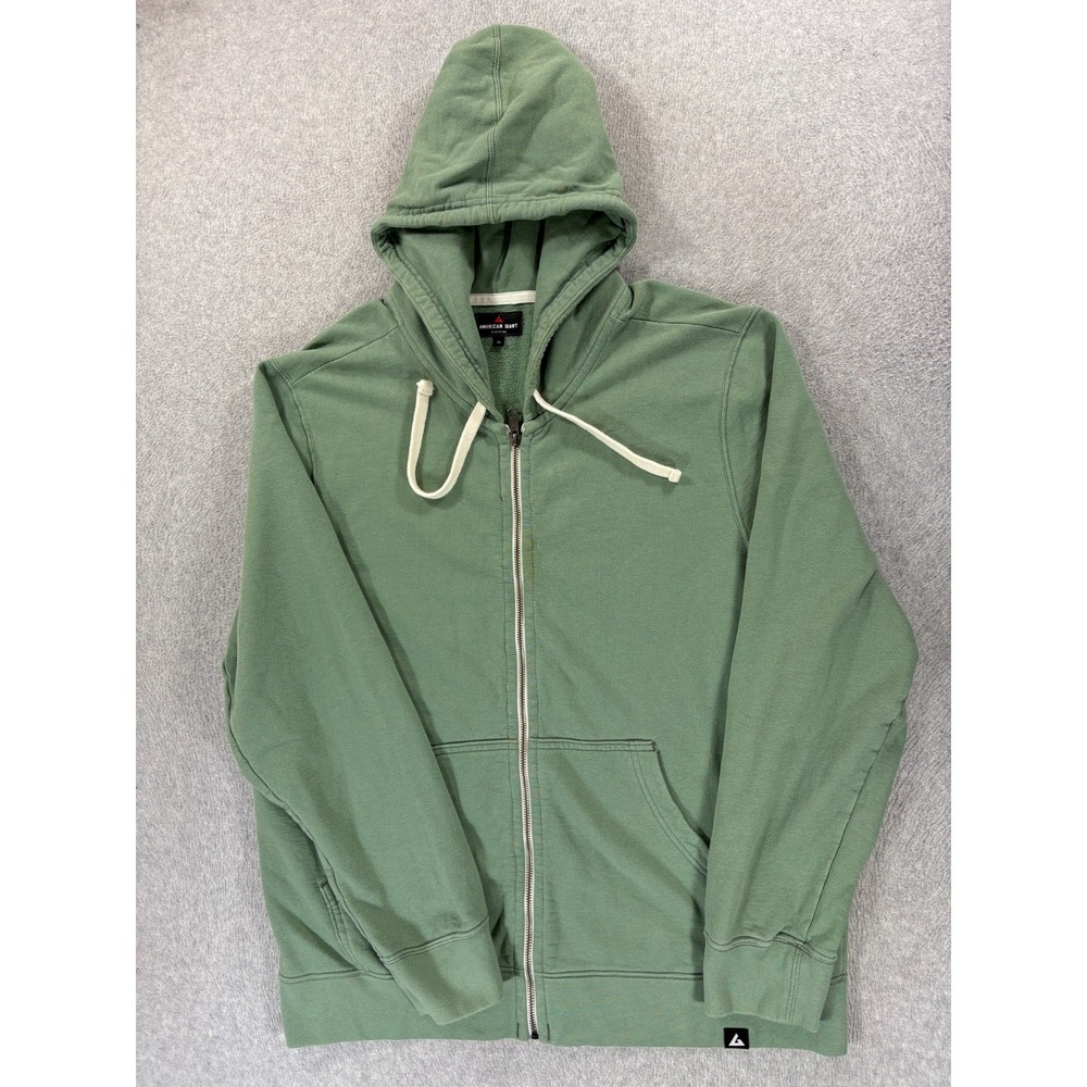 American Giant Classic Full Zip Hoodie Jacket (Men's XL) Green